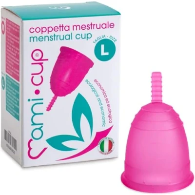 Image de Mamicup® la Cuope Menstruelle en Silicone de Qualité Médicale, Certifié par FDA, Meilleure Alternative aux Tampon (Rose, L)