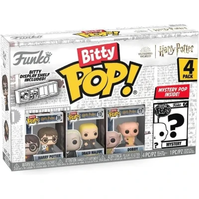 Image de Funko Bitty Pop! Harry Potter Potter™, Draco Malfoy™, Dobby™ et Une Mini Figurine Mystère en Surprise 2.2 Cm Collectionnable Étagère Empilable Incluse Idée de Cadeau