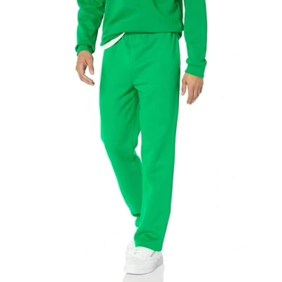 Image de Amazon Essentials Pantalon de survêtement à Bas Ouvert en Polaire (Existe Grandes Tailles) Homme, Vert, XL