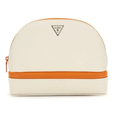 Image de Guess IN Saffianoptik MIT LOGO Trousse de toilette, Femme, Taille: One Size, Weiß