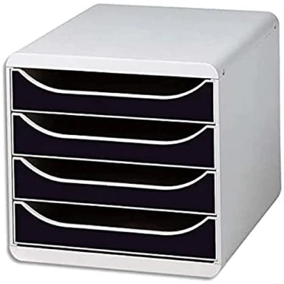 Image de EXACOMPTA Module de classement Big box Office Gris / Noir 27,8 x 26,7 34,7 cm