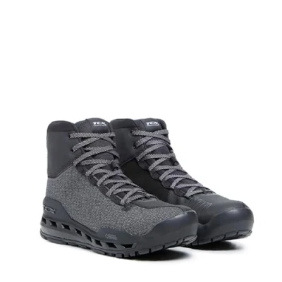Image de TCX Climatrek Chaussures de Moto Respirantes et Imperméables pour Hommes avec Gore Entended Comfort Gor Tex Surround Technology, Noir/Gris, 47 EU