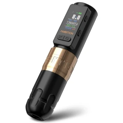 Image de Ambition Soldier Max Machine à tatouer, pistolet stylo cartouche rotative avec batterie 2400mAh, fonction de facturation, système stabilisation du Mode fréquence pour les tatoueurs