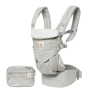 Image de Ergobaby Porte Bébé Ergonomique Omni 360 pour Nouveau né, 4 Positions Dorsale et Ventral (Pearl Grey)