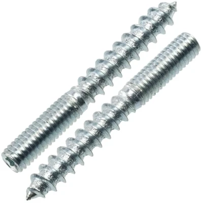 Image de AERZETIX C75861 Lot de 12 vis à double filetage M6x50 mm goujon patte en acier
