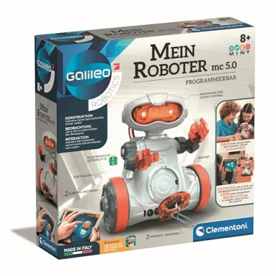 Image de Clementoni Galileo Robotics MC 5.0 Robot programmable pour Enfants à partir de 8 Ans, Single, 59158, Noir, 7X45,1X31,1