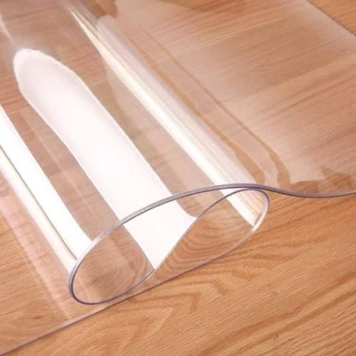 Image de Sous main de bureau transparent, Custom Size, antidérapant, en PVC, tapis souris imperméable et résistant à la chaleur