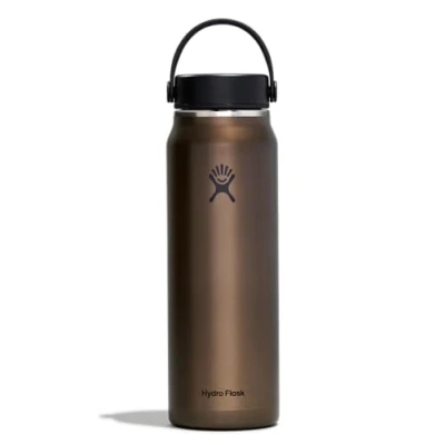 Image de Hydro Flask Bouteille d&#039;eau légère de 946 ml Trail Series isotherme en acier inoxydable réutilisable avec bouchon flexible étanche Large ouverture Obsidienne