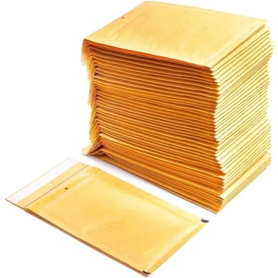 Image de Enveloppes rembourrées en papier bulle polyéthylène, couleur marron, sacs d’expédition pouvant contenir des documents Ofituria (200 V2 enveloppes, 220 x 340 mm)