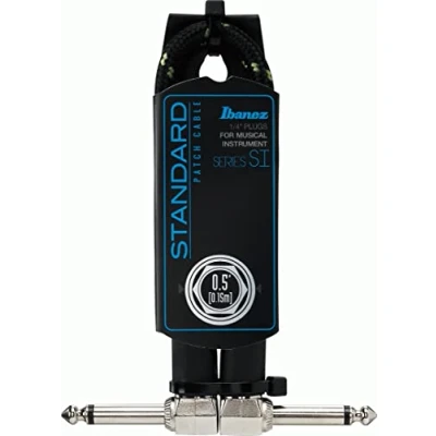 Image de Ibanez SI05P BG Câble de patch avec 2 jacks coudés, 0.15m (woven)