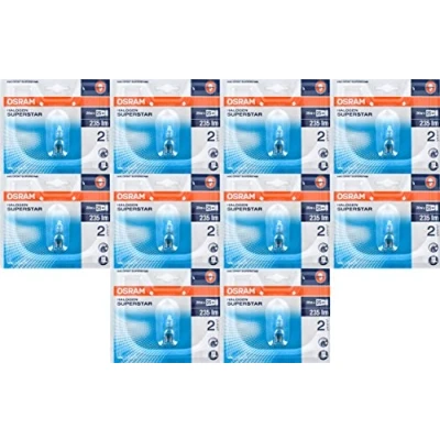 Image de Lot de 10 ampoules Osram Eco halogène Culot 20 W 25 235 lm G9 2700 K intensité variable Blanc chaud Ampoule