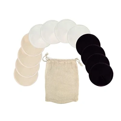 Image de Jané Coussinets d&#039;allaitement lavables et réutilisables, paquet de 12 unités, taille L, cm diamètre pour les coupes B D, différentes couleurs incluses.