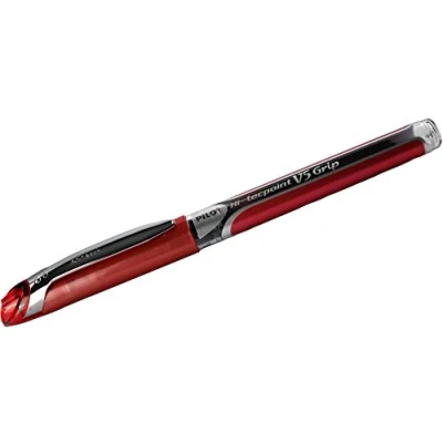 Image de Pilot Hi Tecpoint V5 Grip Liquid Ink Roller Pen Red Fine Point (Box of 12 units)