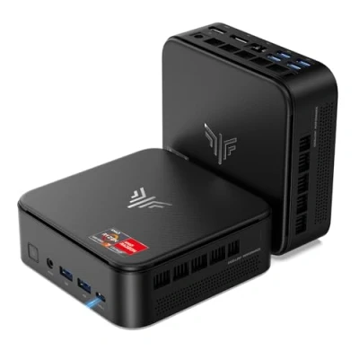 Image de NiPoGi E3B Mini PC 32 Go Dual DDR4 512 Nvme SSD, AMD Ryzen 7 5700U (jusqu&#039;à 4,3 GHz, 8 C/16 T), micro ordinateur de bureau pour bureau, home cinéma, réunion, affaires, trip