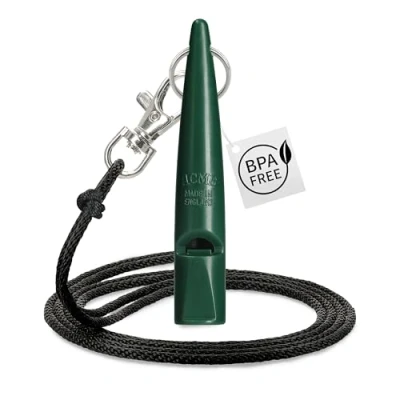 Image de ACME Sifflet pour Chien No. 210,5 + Cordon Gratuit L&#039;original d&#039;Angleterre Fort et Large portée (Vert forêt)
