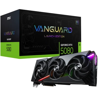 Image de MSI GeForce RTX 5080 16G VANGUARD SOC LAUNCH EDITION NVIDIA 16 Go GDDR7 Neuf