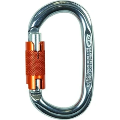 Image de Climbing Technology Pillar WG Mousqueton Ovale avec Capsule 2 mouvements, Bleu