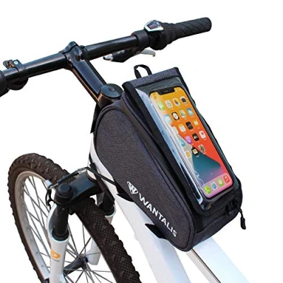 Image de WANTALIS Sacoche Velo de Cadre Impermeable avec Etui Detachable Vitre Tactile (Compatible Grand Smartphone)