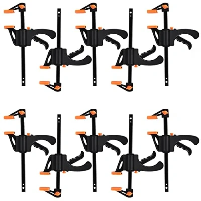 Image de Onezebra 10 Pièces Pince de Table à cliquet Une Main, Rapide pour Bois, Plastique