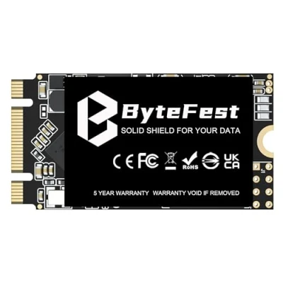 Image de ByteFest SSD 128Go M.2 2242 Ngff Disque Dur Interne SATA III 6Go/s B+M Key (22x42mm)