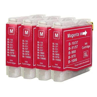 Image de Go Inks Lot de 4 cartouches d&#039;encre Magenta pour remplacer Brother LC970M et LC1000M Compatible/non OEM imprimantes DCP, MFC FAX