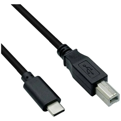 Image de ROLINE Câble USB 2.0 Type C, C B, St/St, Noir, 1,8 m