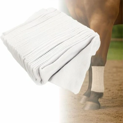 Image de EDWERD Fix Bandage de soutien tubulaire en filet élastique pour jambe/mollet grand chien, animal, cheval, vache, pansement retenue