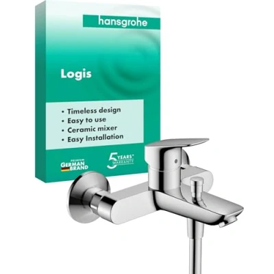 Image de hansgrohe Logis Mitigeur baignoire apparent, Robinet 2 sorties, monocommande, Chromé, 71400000