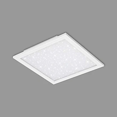 Image de BRILONER 7390 016 Panneau LED, Plafonnier avec décor étoilé, 1.300 lumens, 4.000 Kelvin, 12 Watt, Blanc, 295x295x55mm (Lxlxh)