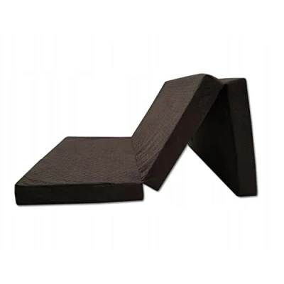 Image de Odolplusz matelas pliant de qualité supérieure, 1 personne Fabriqué en UE 200 x 120 10 cm Utilisable comme d&#039;appoint (marron)