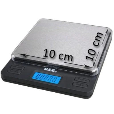 Image de G &amp; Balance Digitale LS 200 g/0,01g pour Or de Cuisine Porte Monnaie 10 cmx10 cm Surface pesée Extra Large Scale