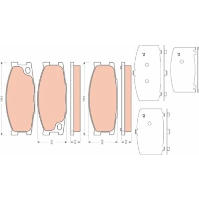 Image de TRW GDB3423 Jeu de plaquettes frein non préparé pour indicateur d&#039;usure MITSUBISHI: Canter 7.Generation, 6.Generation