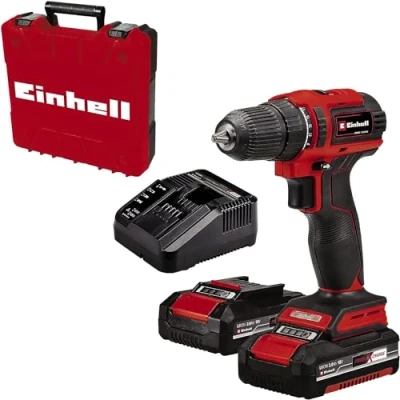 Image de Einhell Perceuse Visseuse sans fil TE CD 18/40 Li BL (2x2,0 Ah) Power X Change (Li Ion, 18 V, Couple 40 Nm, moteur charbon) Livré avec 2 Batteries 2,0Ah et un Chargeur
