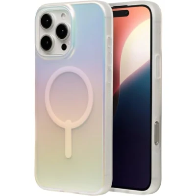 Image de ZAGG Milan Snap Coque Renforcée en Graphène pour iPhone 16 Pro Max [6.9 Pouces], Compatible MagSafe, Anti jaunissement, Prise Main sécurisée, de téléphone à la Mode, Choc (Iridescent)