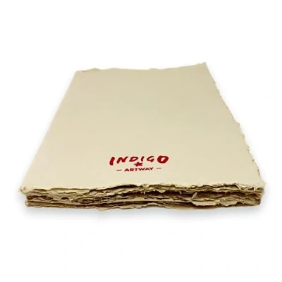 Image de Artway Indigo Bloc de livres fait main 100% coton Texture moyenne 200 g/m² A4 Pierre claire