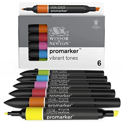Image de Winsor &amp; Newton Promarker Set de 6 Tons Vibrants