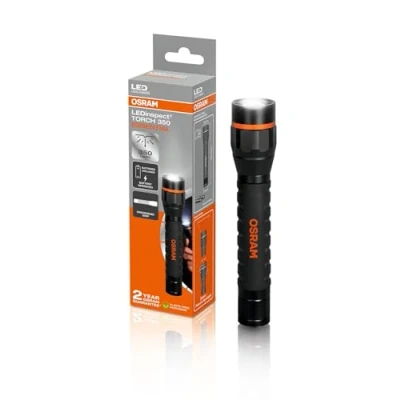 Image de OSRAM LEDinspect TORCH 350 ESSENTIAL, fonction zoom, luminosité de lm, 6500 K, 3 modes d&#039;éclairage, lampe torche d&#039;inspection LED