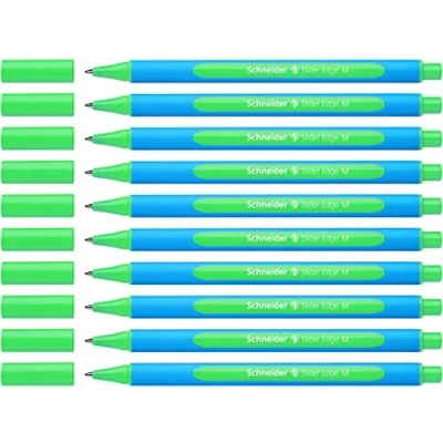 Image de Schneider Lot de 10 stylos à bille rétractables Slider Edge mine M (Vert)