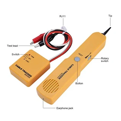 Image de Richer R Testeur de Câble Réseau, Detecteur Électrique Localisateur Ligne Wire Finder Tracker Tracing Kit RJ11 pour Réseau