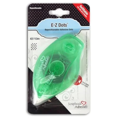Image de Draeger by Toga Dévidoir rechargeable de mini pastilles rondes adhésives double face E Z Dots Transparentes et repositionnables 13 m