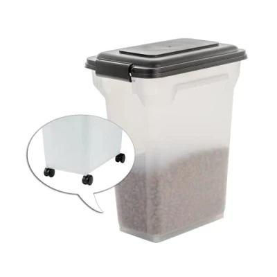 Image de IRIS OHYAMA Conteneur / Boite à croquette Pelle incluse Pour chien &amp; chat Air Tight Food Container Noir