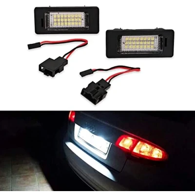Image de MARCHFA KOLOME Lot de 2 LED Lampes Éclairage Plaque Immatriculation, 24 SMD, Canbus Erreur pour A4 (B8) A5/S5 Q5 TT/TT RS