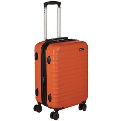 Image de Amazon Basics Valise de voyage à roulettes pivotantes, Orange Brûlée, 55 cm