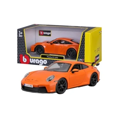 Image de Bburago 1/24 Porsche 911 GT3 2021 Vert Menthe Voiture Reproduction Miniature à échelle pour Enfant À Partir de 3 Ans et + 21104G