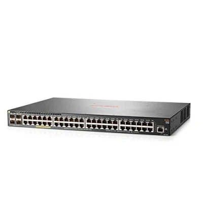 Image de Aruba HPE 2930F 48G PoE+ 4SFP+ Commutateur C3 Géré 48 x 10/100/1000 (PoE+) + 4 1 Gigabit / 10 SFP+ Flux d&#039;air côte à Montable sur Rack (370 W) Gris