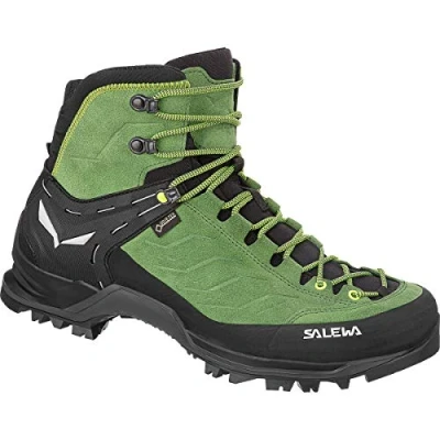 Image de Salewa MS Mountain Trainer Mid Gore TEX Chaussures de Randonnée Hautes, Myrtle/Fluo Green, 46 EU
