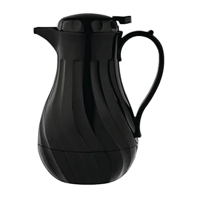 Image de Olympia GL970 Carafe isotherme en forme de tourbillon Noir Capacité 2 l Hauteur 284 mm Diamètre 182