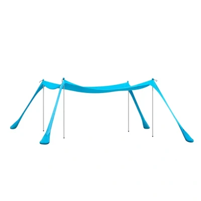 Image de SoBuy Tente de Plage Portable, Abri Lycra Polyester Anti UV UPF30, Parasol Plage, Idéal pour Les Plages, la pêche, Pique niques, 400x400x200 cm, Bleu Royal, OZT02 DB