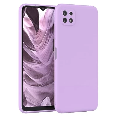 Image de EAZY CASE Housse en Silicone pour Galaxy A22 5G Souple Antichoc Portable avec Protection Appareil Photo Fines Premium Cover TPU Phone Bumper Violet