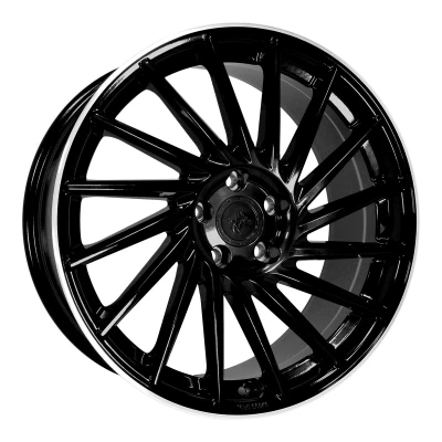 Image de KESKIN 5Trou 19Pouce 112mm Jante alu KT17 Hurricane hyper silber schwarz Horn poliert KT178519511245BLP